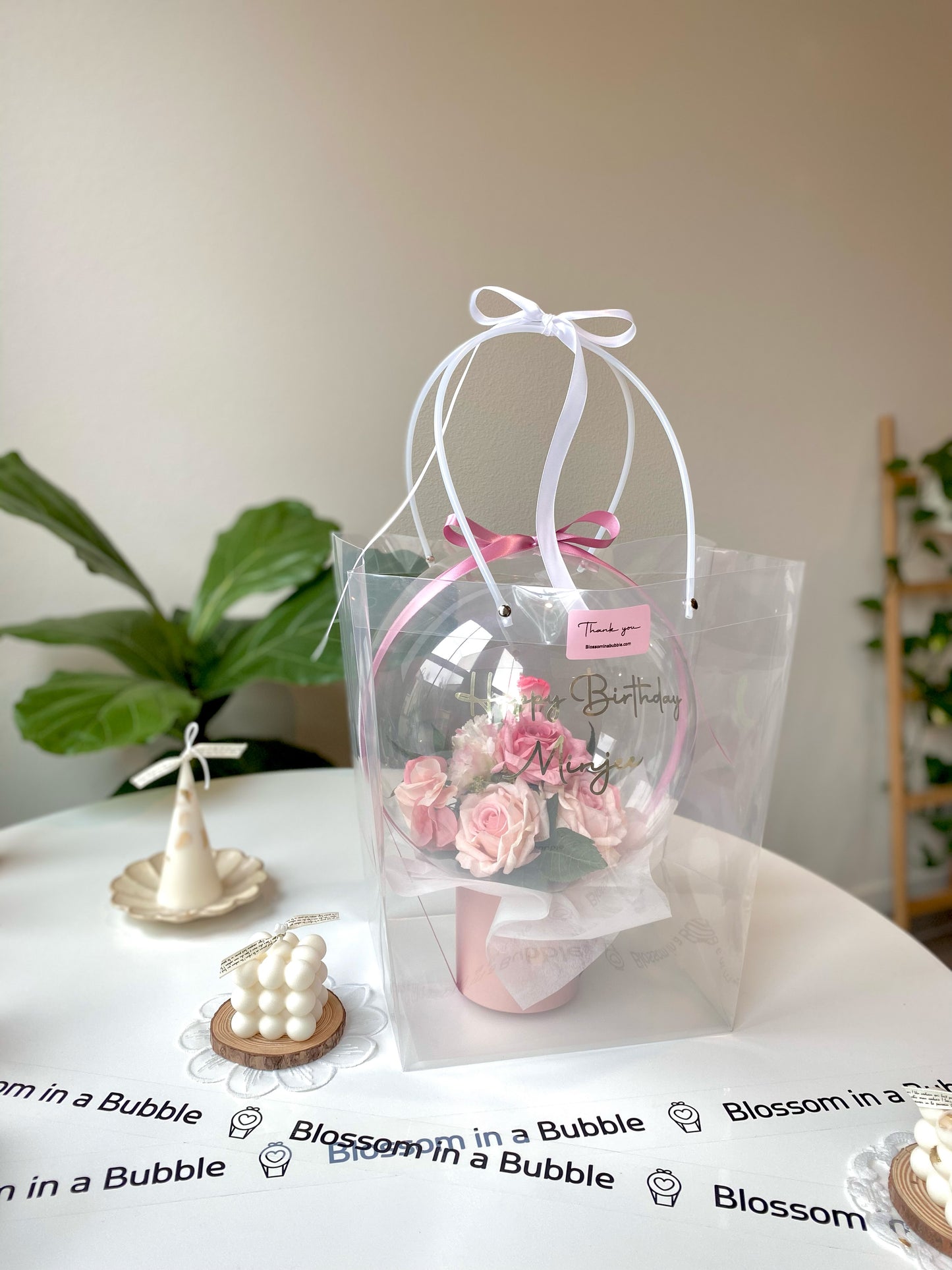 Clear bag, flower bag